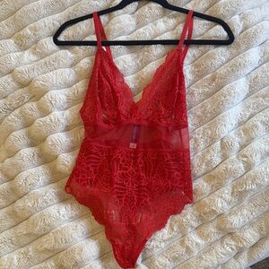 Adore Me Red Lace Chemise